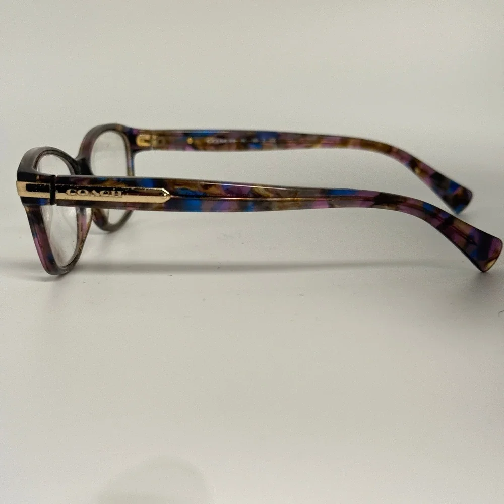 Coach‎ 5288 Confetti Purple Eyeglasses Frames 51-17-135 Rectangular Tortoise